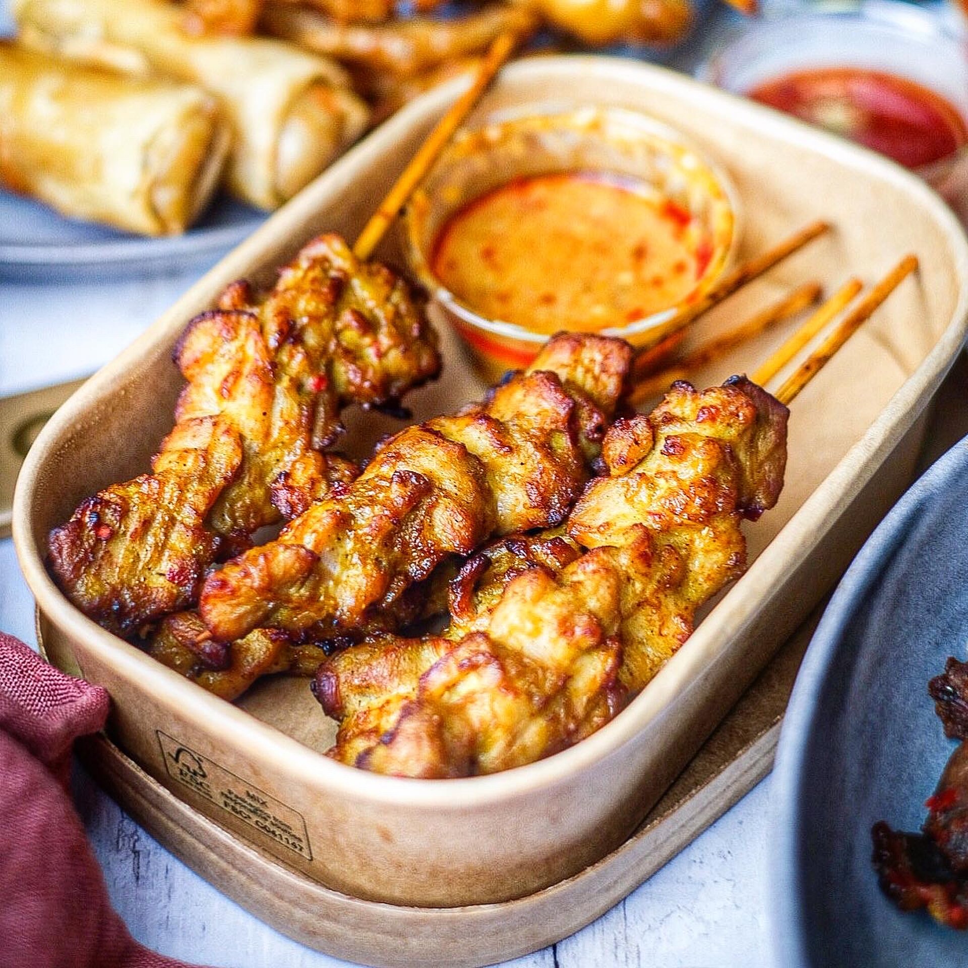 Thaikhun street food chicken satay delivery and collection deliveroo